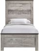Elements International Millers Cover Gray Twin Panel Bed-1