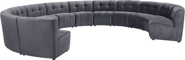 Meridian Furniture Limitless 12-Piece Grey Velvet Modular Sectional-2
