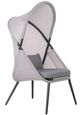 Furniture of America® Alverta 2-Piece Light Gray Fabric/Metal Outdoor Foldable Chair Set-2