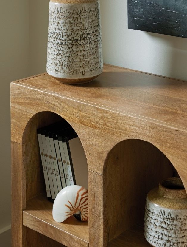 Signature Design by Ashley® Luzmanacy Natural Brown Console Sofa Table-3