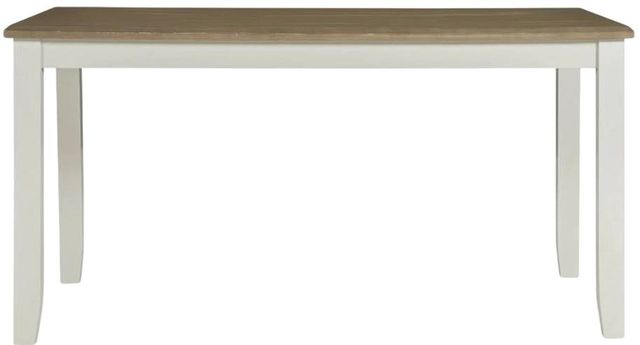 Powell® Jane Gray Dining Table with Vanilla Base-1