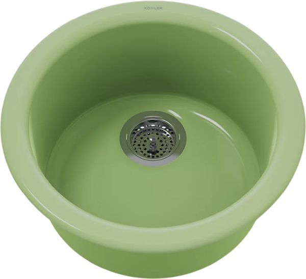 KOHLER® Porto Fino™ Fresh Green 19" Top/Undermount Single-Bowl Bar Sink-0