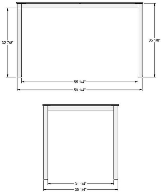 Amisco Customizable Ricard 36" Black Italian Porcelain Counter Height Table-2