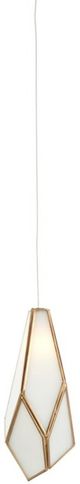 Currey & Company Glace Antique Brass/White Round Multi-Drop Pendant Lighting-0
