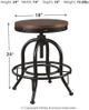 Signature Design by Ashley® Valebeck Black/Brown Swivel Barstool-2