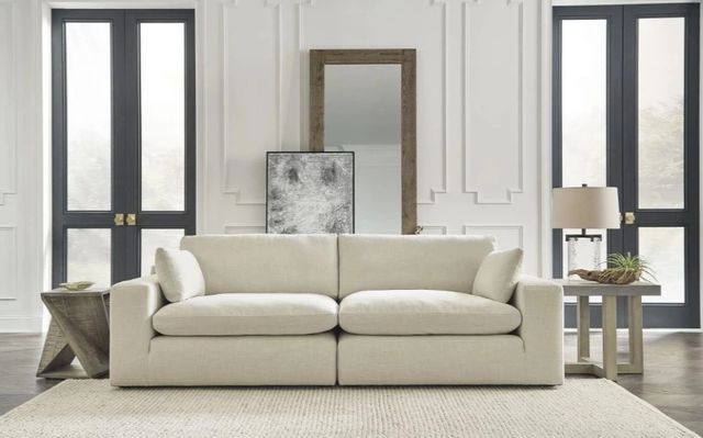 Benchcraft® Elyza 2-Piece Linen Sectional Loveseat-1