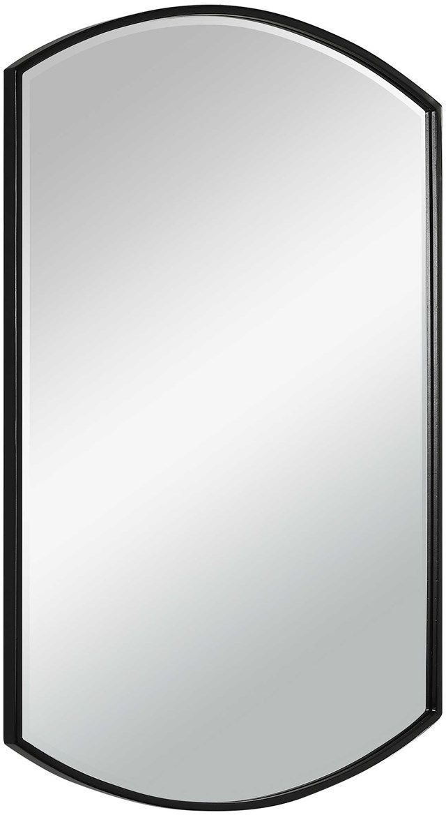 Uttermost® Shield Satin Black Mirror-3