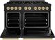 ZLINE Classic Autograph Edition 48" Black Stainless Steel Pro Style Dual Fuel Range with Polished Gold Accents-1