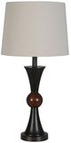 Lamps Per Se Dark Brown Table Lamp with Walnut Accent-0