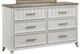 American WoodCrafters Beach Comber 4-Piece Brown/Weathered White Queen Panel Bedroom Set-4