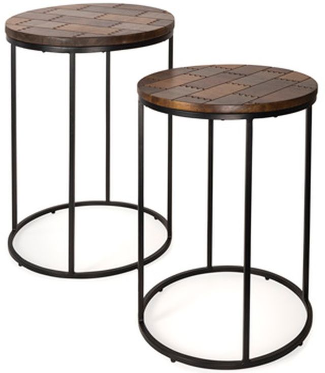 Signature Design by Ashley® Allieton 2-Piece Brown Accent Table Set with Black Base-0