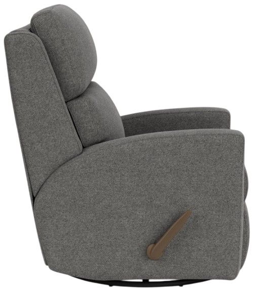 Flexsteel® Catalina Gray Flagstone Swivel Gliding Recliner-2