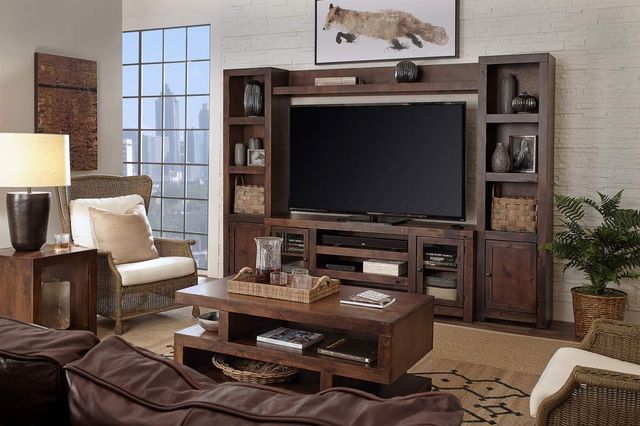 aspenhome® Contemporary Alder Tobacco 72" Entertainment Wall-1