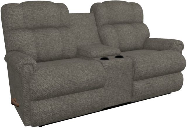 La-Z-Boy® Pinnacle Graphite Manual Wall Reclining Loveseat with Console-0