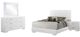 Coaster® Felicity 4-Piece Glossy White California King Panel Bedroom Set with LED Mirror-0