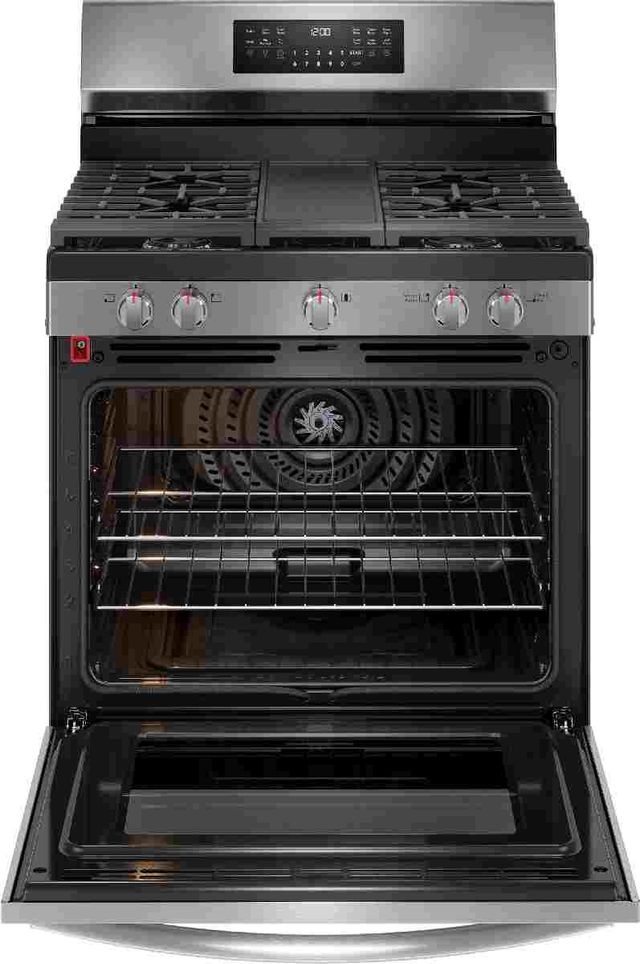 Frigidaire Gallery® 30" Smudge-Proof® Black Stainless Steel Freestanding Gas Range-1
