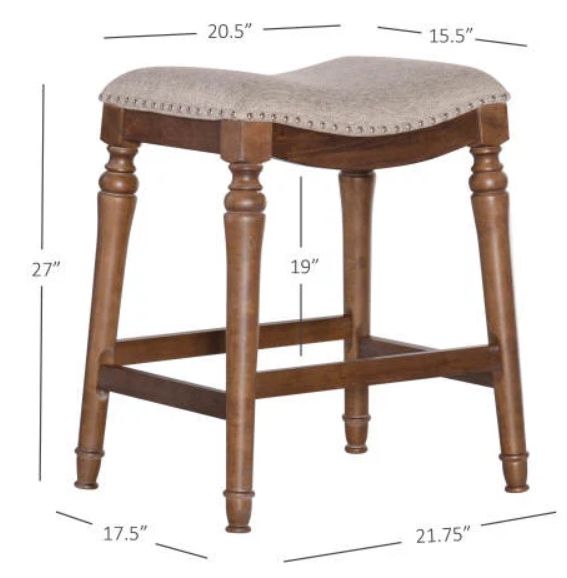 Powell® Lockhart Brown Big and Tall Counter Stool-2
