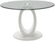 ACME Furniture Larry Glass Top Dining Table with White Base-3