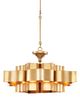Currey & Company Grand Lotus Antique Gold Leaf Large Chandelier-0