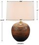 Uttermost® Brownell Light Beige Table Lamp with Dark Bronze/Rust Brown Base-5