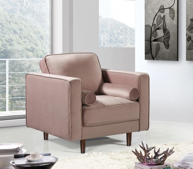 Meridian Furniture Emily Pink Chair-2