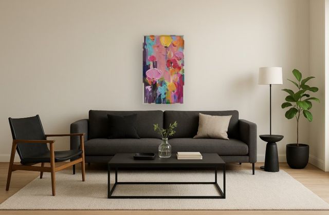 Classy Living Vibrant Floral Abstraction II Wall Art-1