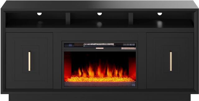 Legends Home Sunset Seal Skin Black 67" Fireplace Console-3