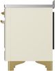 Ilve® Majestic III 48" Antique White Pro Style Induction Range with 6 Elements and Brass Trim-4