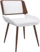 Inspire™ Hudson White/Walnut Side Chair, Faux Leather-0