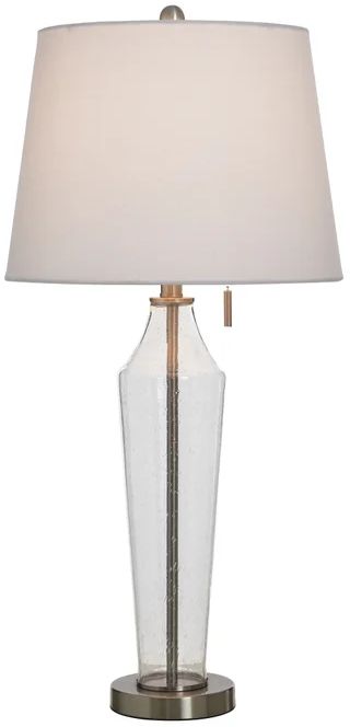 Stylecraft Brushed Steel/Glass Table Lamp-1