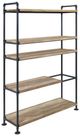 ACME Furniture Brantley Oak/Sandy Black 5-Tier Bookshelf-1
