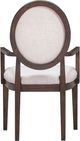 TOV Furniture Mila Beige/Dark Brown Dining Arm Chair-4