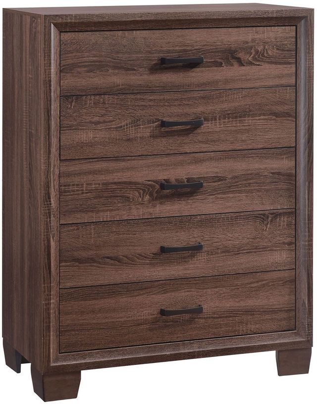 Coaster® Brandon 5-Piece Medium Warm Brown Twin Bedroom Set-3