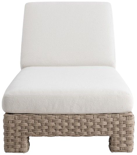Bernhardt Trieste Bernhardt Exteriors Pampas/White Fabric/Wicker Outdoor Chaise-1