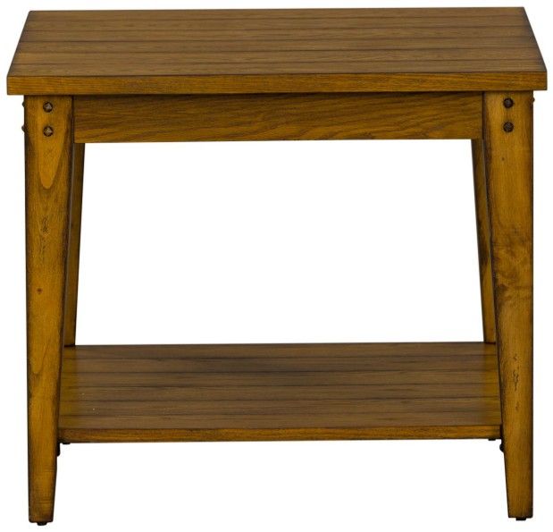 Liberty Furniture Lake House Oak Square Lamp Table-3