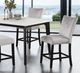 Furniture of America® Sabro White Rectangular Counter Table with Black Base-2