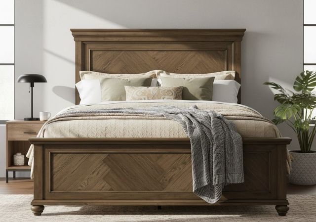 Signature Design by Ashley® Waynely Medium Brown Queen Panel Bed-1