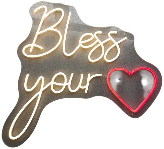 Classy Living Enlightened Neon Bless Your Heart Wall Art-0