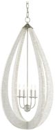 Currey & Company Arietta Pearl/Silver Leaf Teardrop Chandelier-0