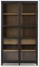 Four Hands Millie Drifted Matte Black/Oak Cabinet-2