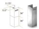 ZLINE 36" Stainless Steel Chimney Extension-2