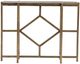 Crestview Collection Bengal Manor Brown Diamond Console Table with Gold Base-1