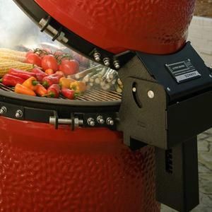 Kamado Joe® Big Joe III 58" Red Freestanding Charcoal Grill-3
