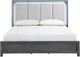 New Classic® Home Furnishings Odessa Charcoal/White Queen Upholstered Panel Bed-3