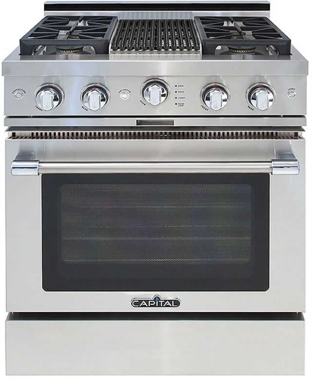 Capital Cooking™ Grand Chef 30" Stainless Steel Sealed Burner Pro Style Gas Range with Grill-0