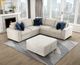 Homelegance® Isla 4-Piece Beige Sectional with Pull-out Bed and Ottoman-1