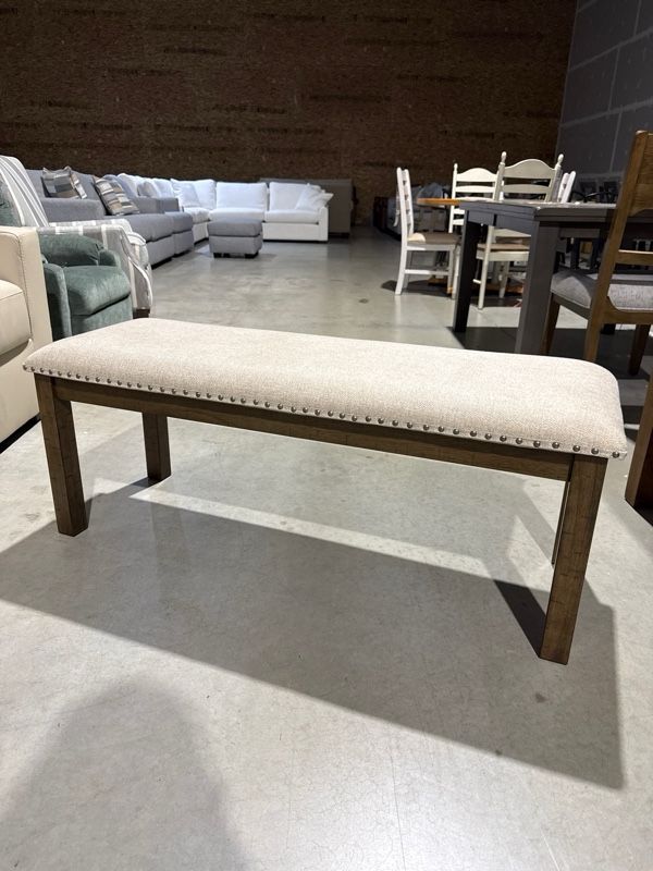Clearance Signature Design by Ashley® Moriville Beige Upholstered Bench-0