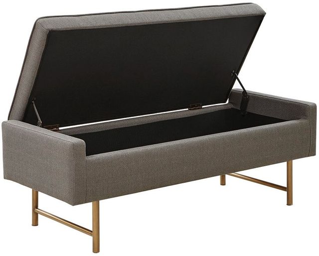 Olliix by Madison Park Grey Heath Accent Bench-1