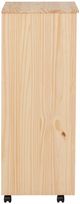 Linon Rudy Unfinished Brown Rolling Storage Cart-5