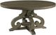Elements International Stone 7-Piece Gray/Taupe Round Dining Set-1